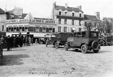 Départ des touristes pour Rethondes en 1928