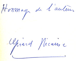 Signature de Gérard Nicaisse