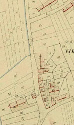 Plan cadastral de la rue d'Enfer en 1826 Vieux-Moulin