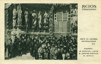 Visite du Congrès archélogique en 1919 à Reims