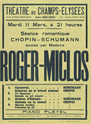 Récital de Madame Roger-Miclos 11 mars 1924