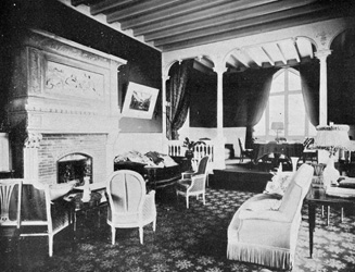 La cheminée du salon Vieux-Moulin 1904